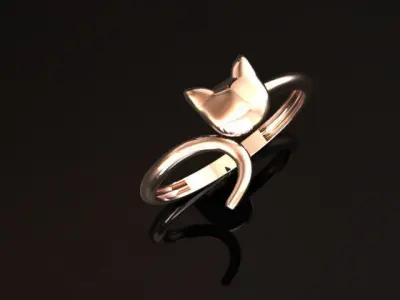 cat ring 2 3D print model
