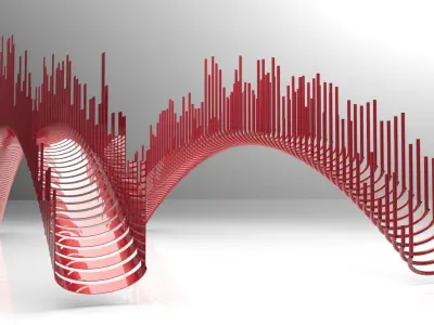 Parametric Staircase Facade Design Grasshopper Rhino Files 3D model