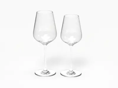 Stemmed glass - wine glass 3D model