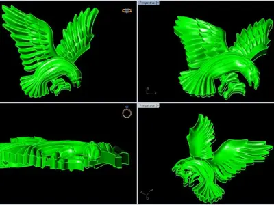 Eagle for jewelry 3D print model