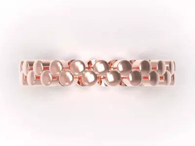 Rose Gold stl Ring with Bubble Design Model gr0135 3D print model