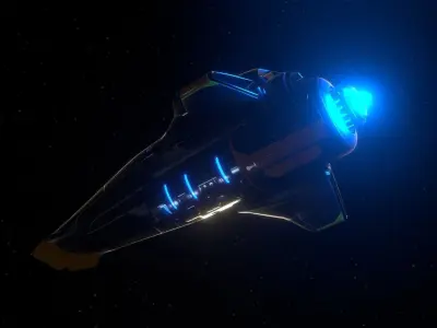 Peregrine Racing Spacecraft Free 3D model