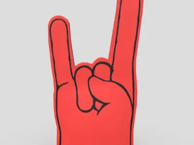 Foam Finger 3 Low-poly 3D model