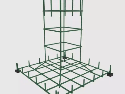 Rebar Reinforcement Cage Low-poly 3D model