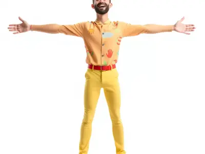 Colorful Character model pack Low-poly 3D model