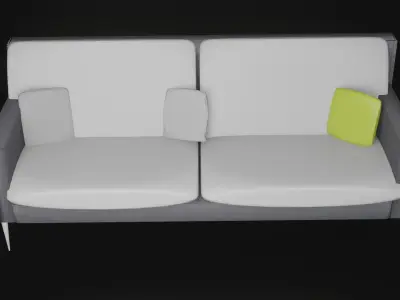 basic modern sofa with chairs Free 3D model