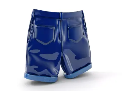 Denim Shorts Model Pack Low-poly 3D model