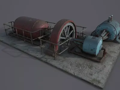 Diesel generator Low-poly 3D model