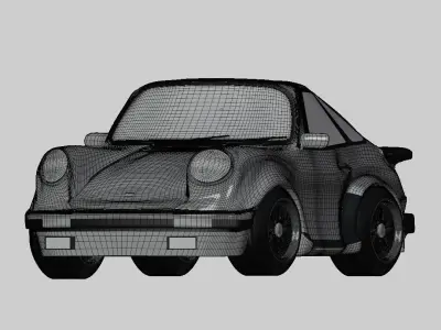 Porsche 930 Turbo mini car 3D model 3D model