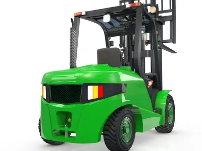 Forklift Animated  Long 3D model