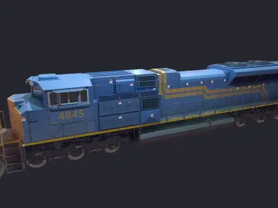 EMD-SD70ACe Locomotion Low-poly 3D model