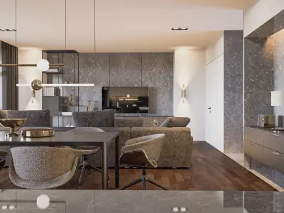 Modern living - A2 3D model