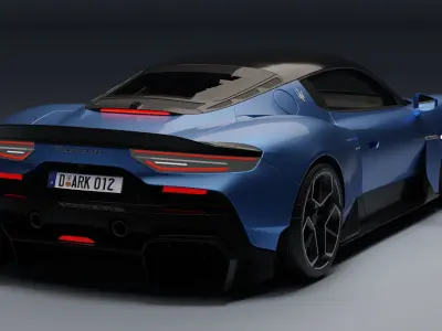Maserati MC20 Modified Supercar Low-poly 3D model
