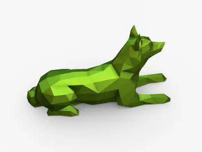 Husky  lying down 3D print model