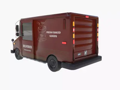 Grumman bread truck Low-poly 3D model