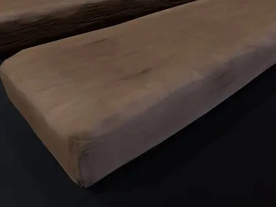 Stylized woodblock Free low-poly 3D model