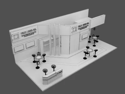 Booth Exhibition Stand a471  3D model