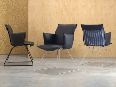 DS 515 Chair with Armrests 3D model