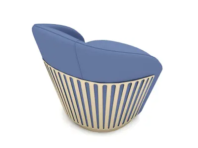 The modern ship seat Low-poly 3D model