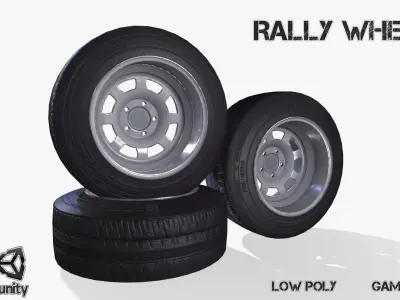 Rally wheel Eagle F1 Low-poly 3D model