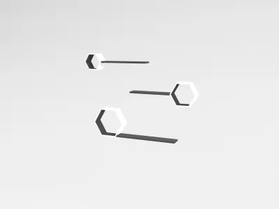Wall Rack v1 007 Low-poly 3D model