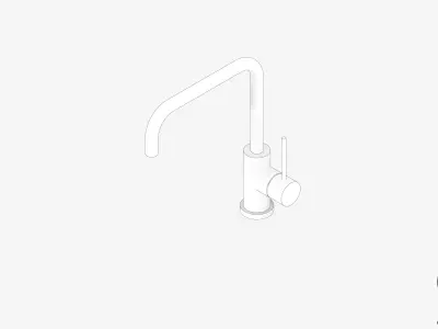 Sink Mixer - Luxury - Sleek - Squareline - 220 Low-poly 3D model