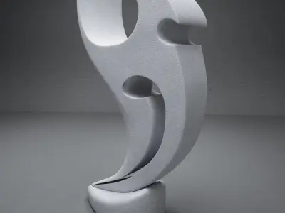 modern Abstract sculpture 02 3D model
