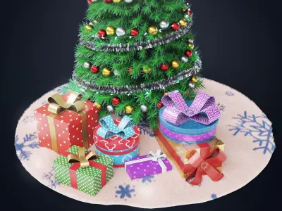 Christmas tree Low-poly 3D model