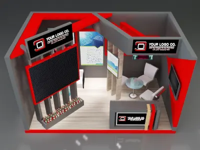 Booth Exhibition Stand a171 3D model