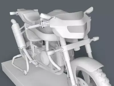 Racing  Motorcycle with Beautifully Designed 3D model