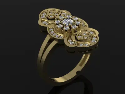 Jewelry Ring Gold 3D print model 25