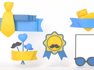 Father Day Frame 3D model