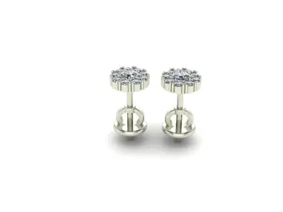 Golden Puset Earring invisible 3D print model