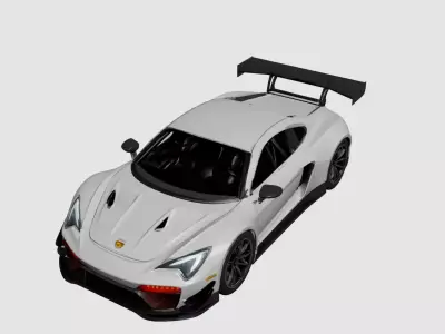 Racing Car Brandless Modern GT3 Race Vehicle 3D Model 3D model