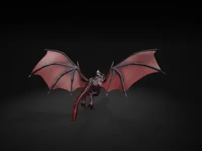 Dragon 12 Wyvern mount UE4 Low-poly 3D model