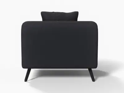 Nicolo Armchair black finish Low-poly 3D model