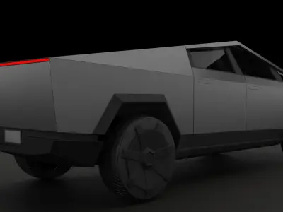 Tesla Cybertruck  Low-poly 3D model
