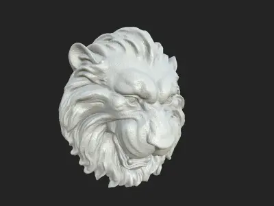 Lion Face 3D Model 3D model