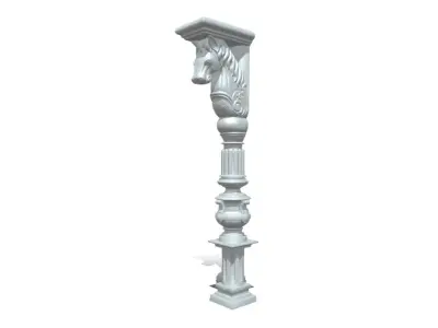 horse top design column  3D model