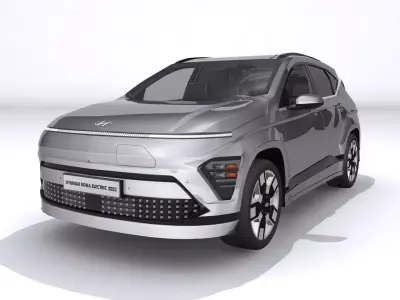 Hyundai Kona electric 2023 Low-poly 3D model