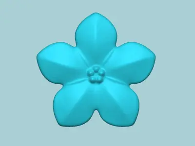 Forget-me-Not Flower Mold - Artificial EVA Molding 3D print model