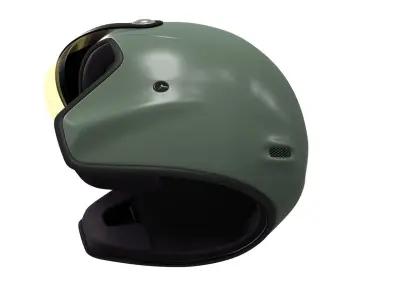 Helmet Retro Motorcycle - F1 Low-poly 3D model