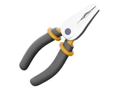 Plier cartoon icon 3D model