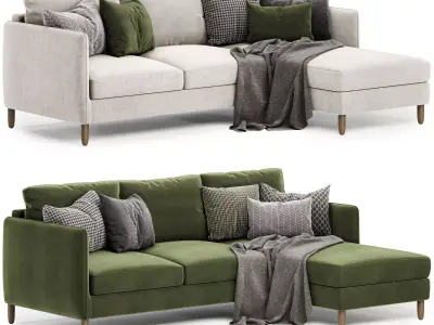 Lomeo Fixed corner sofa 3D model