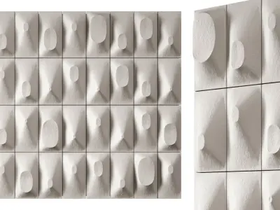 Wall art panel 06 LOuef centre dEtudes Ceramic 3D model