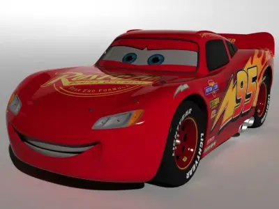 Mcqueen Lightning Cars 3D model High quality 3D print model