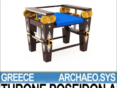 Ancient Greek Throne Poseidon A 3D model