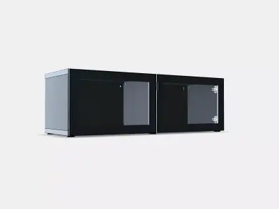 BESTA Shelf unit with glass doors Low-poly 3D model