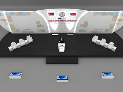  Meeting Stage Decor 098 3D model