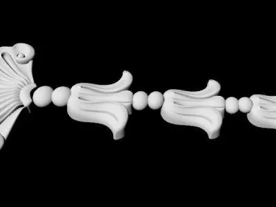 Central decor ornament for furniture 3D model 447
